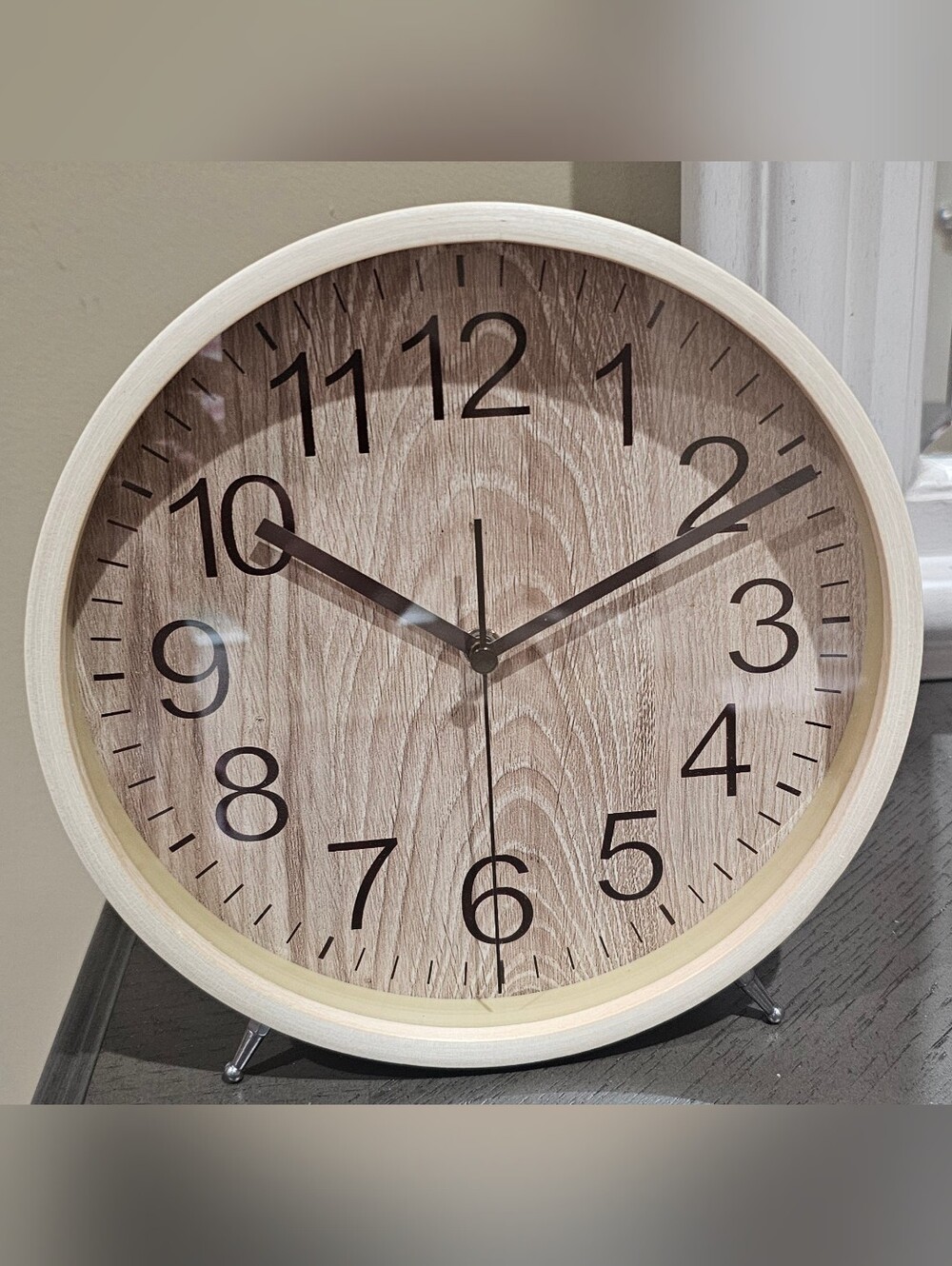 XO Poppy Desk Clock  in Light Beige